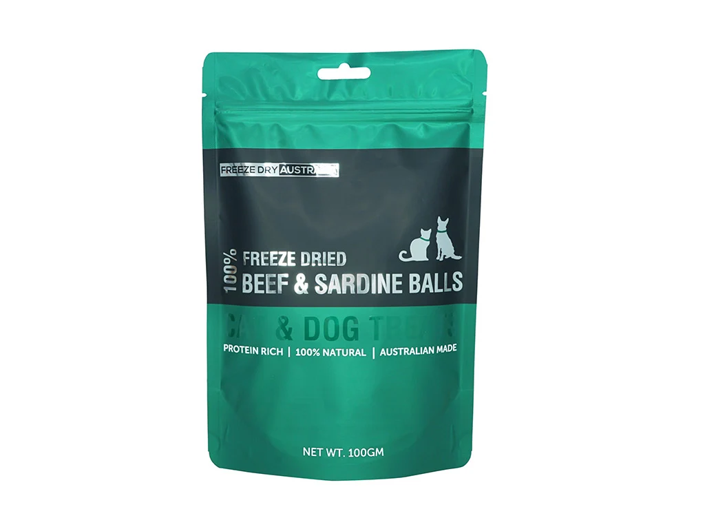 Freeze Dry Australia 100% Freeze Dried Beef and Sardine Balls 100g pouch